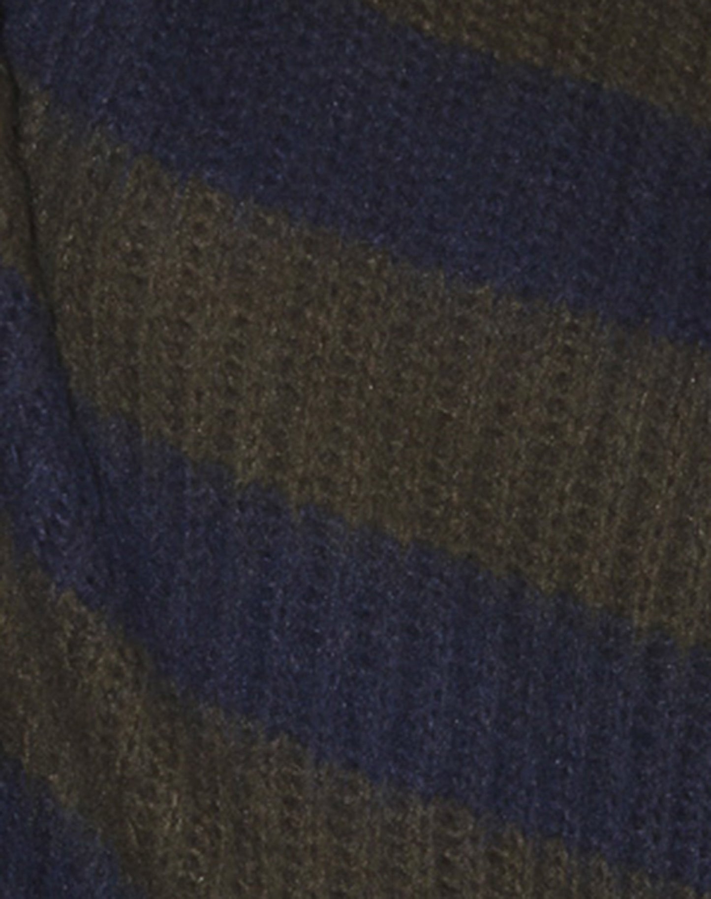 Daren Knitted Oversized Jumper in Khaki and Navy Blue Stripe