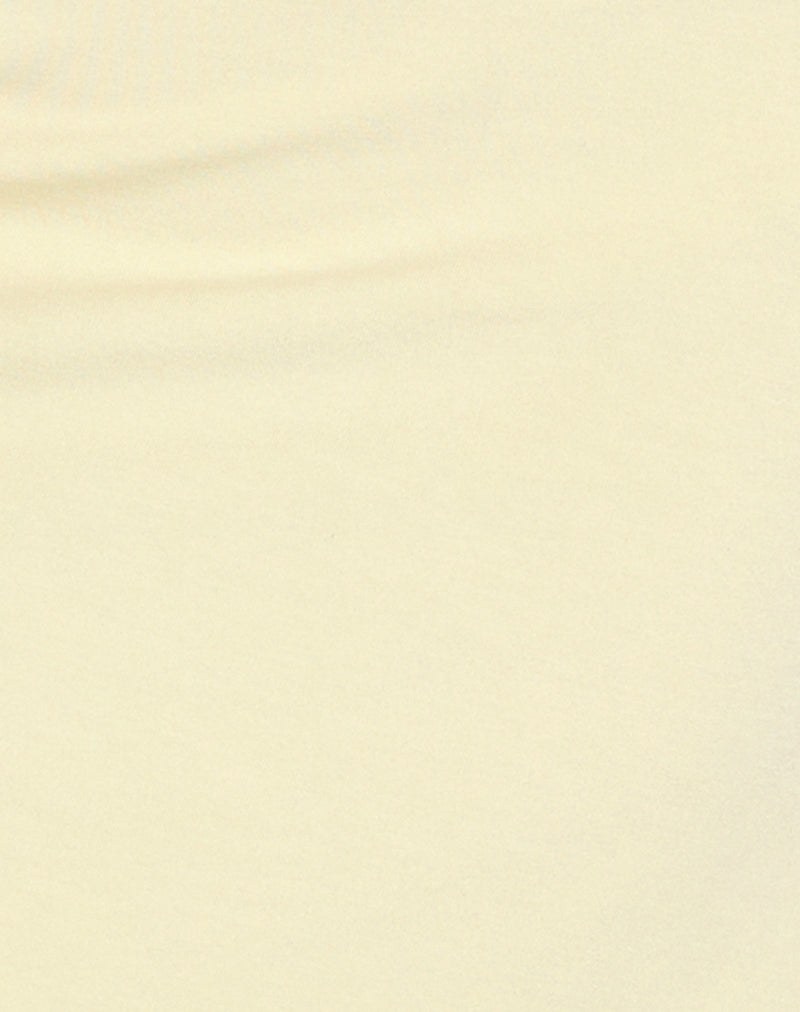 Nidya A-Line Mini Skirt in Rayon Lemon