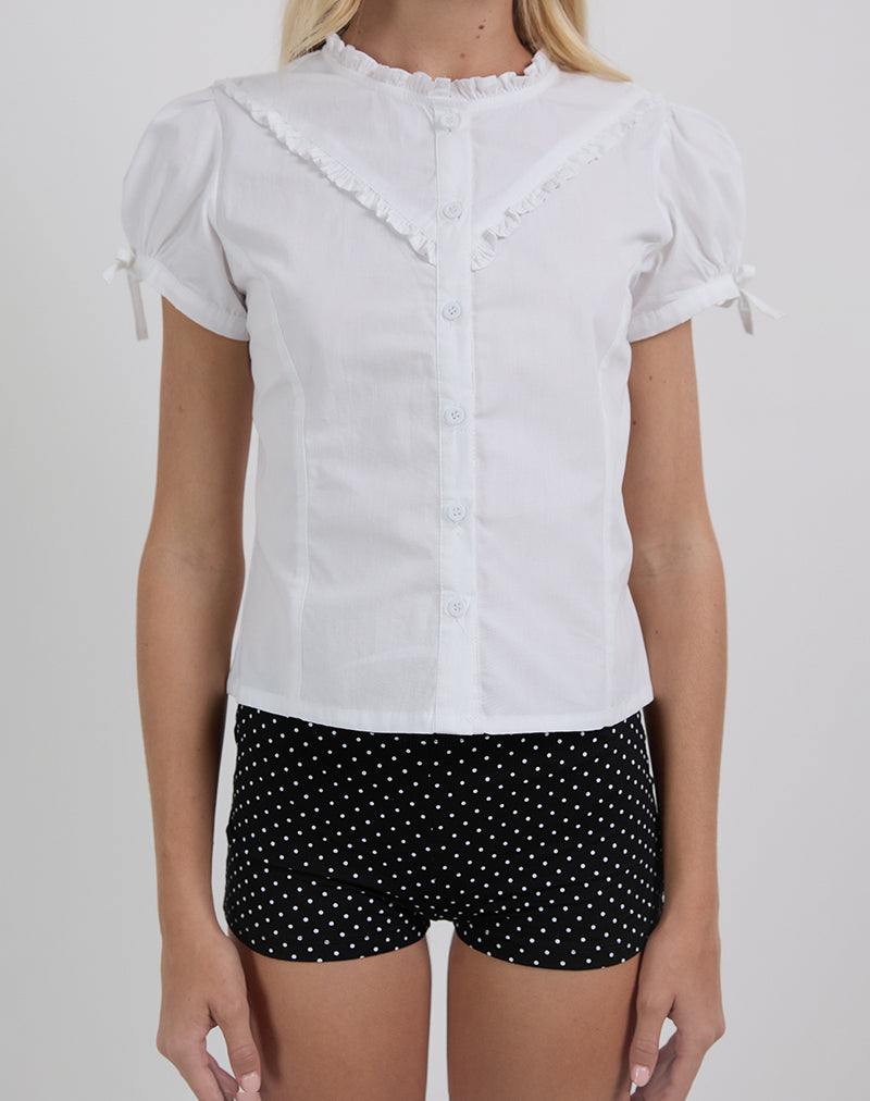 Eunia Short in Micro Polka Black
