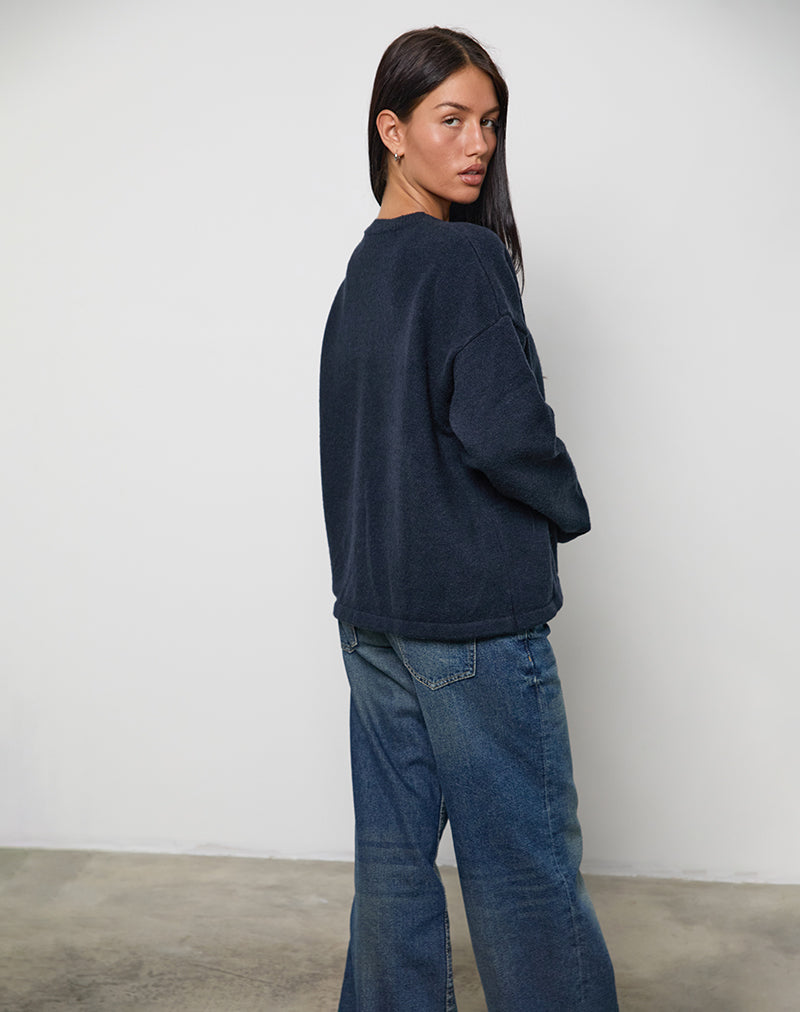 Maureen Cardigan in Dark Navy