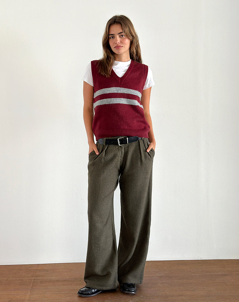 Nailaka Tailored Trouser in Dark Taupe