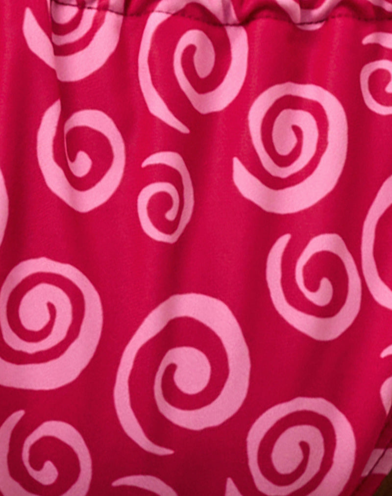 Leyna Bikini Bottom in Mini Swirl Pink