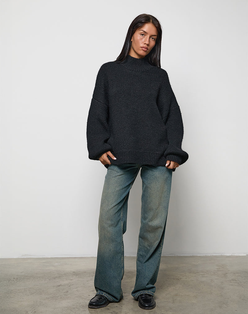 Amato Oversized Jumper in Black