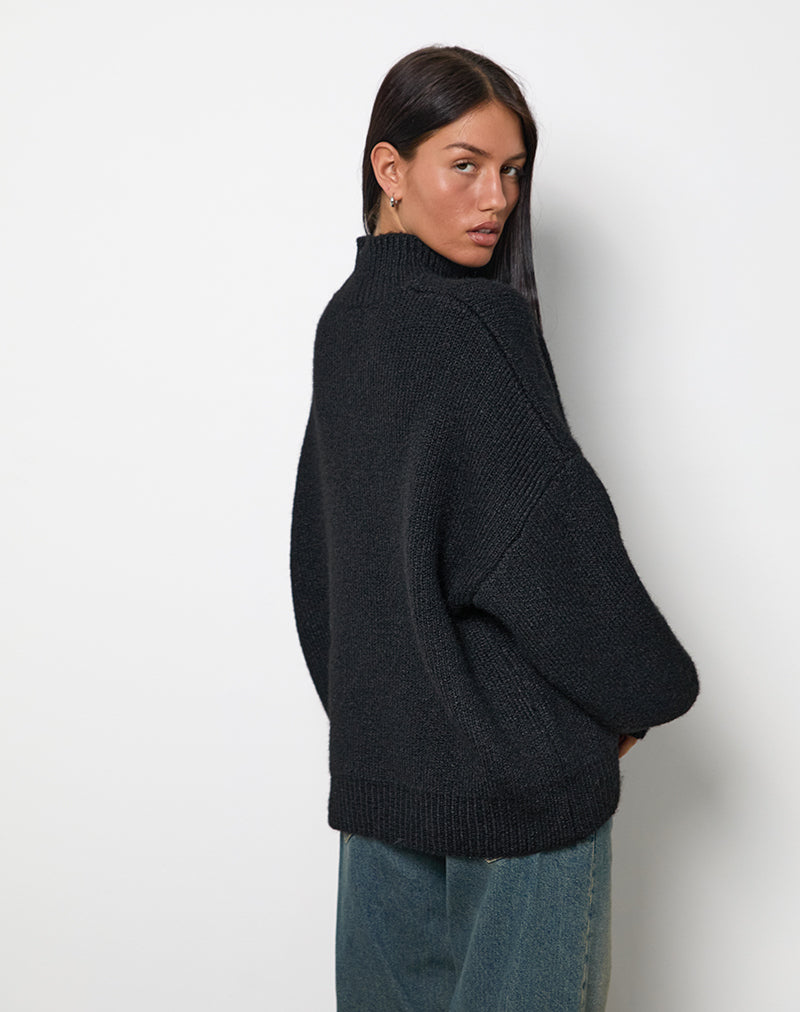 Amato Oversized Jumper in Black