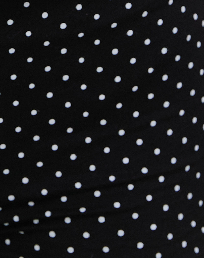 Eunia Short in Micro Polka Black
