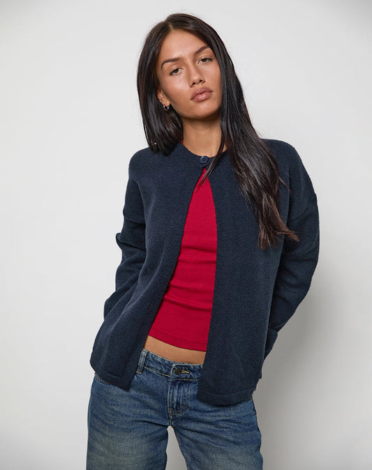 Maureen Cardigan in Dark Navy