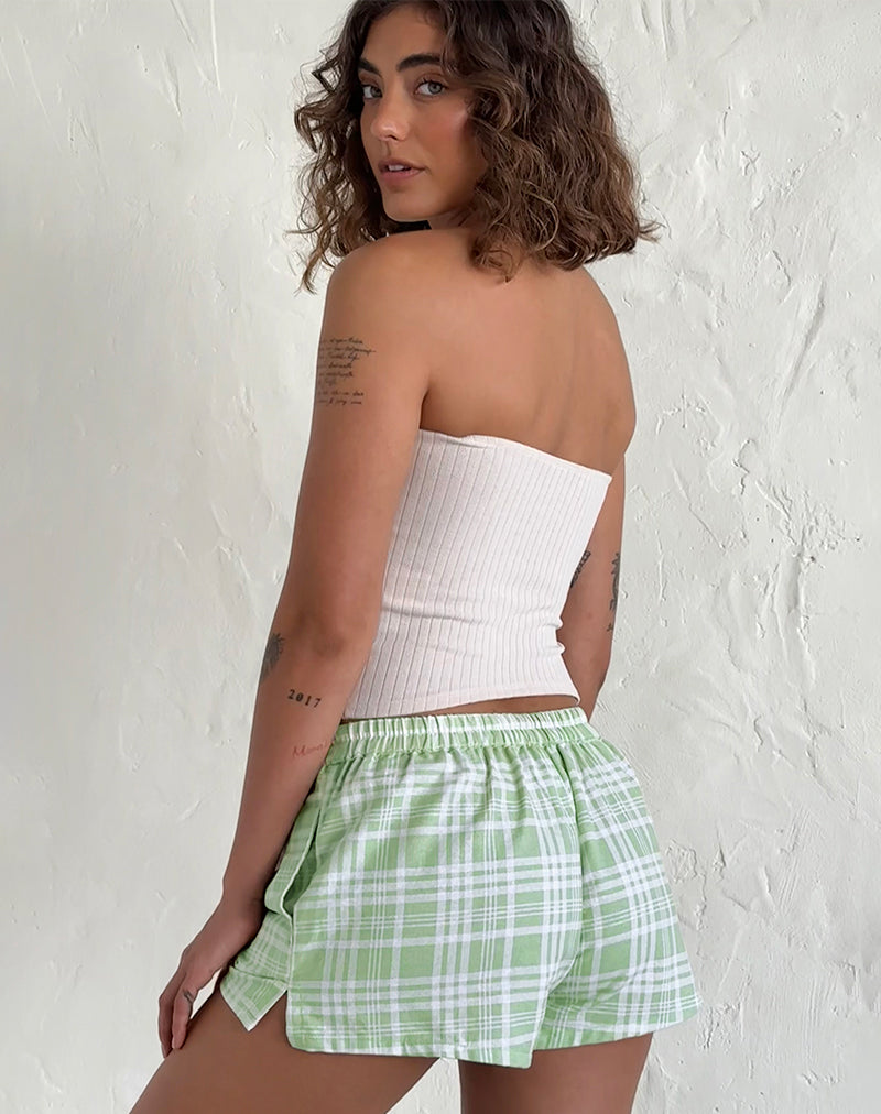 Laboxe Boxer Shorts in Table Cloth Neo Mint