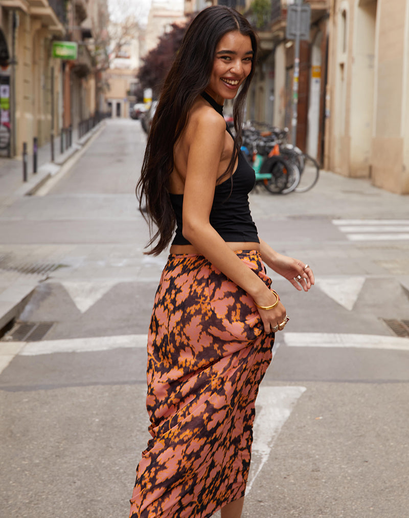 Jezza Slip Maxi Skirt in Furnishing Floral